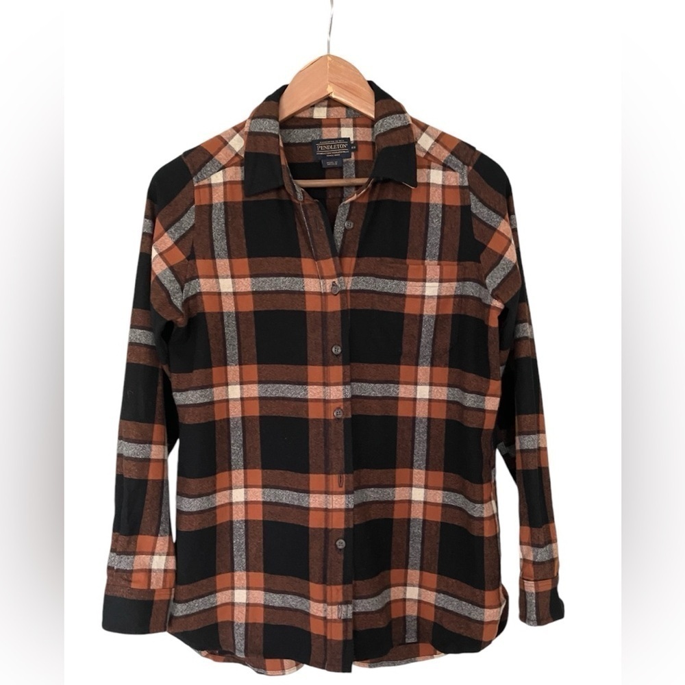 Pendleton 100% Virgin Wool Heritage Print Plaid Sz XS Button Down Shirt Shacket